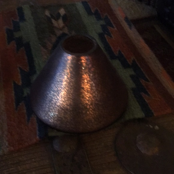 Mercury glass 14” tall base approx 41/2”wide lamp - Picture 3 of 6